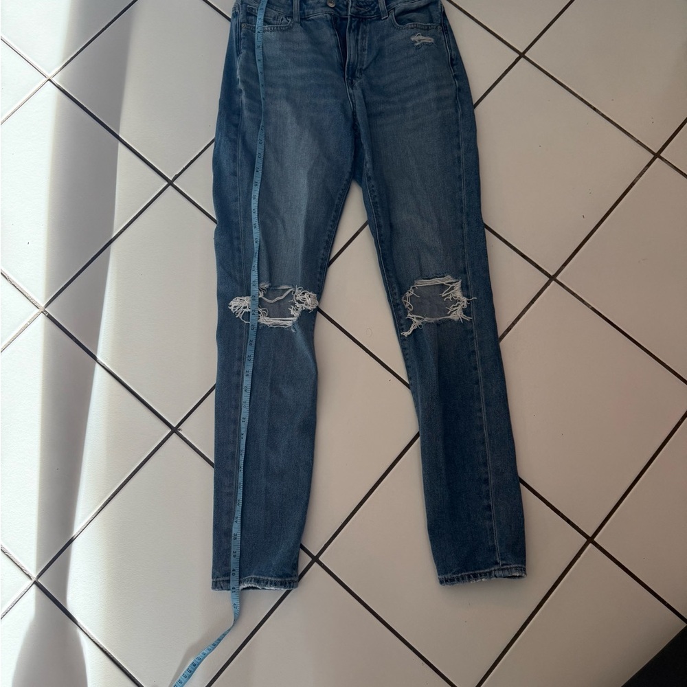 American Eagle Outfitters Blue Distressed Skinny Jeans - Picture 2 of 6
